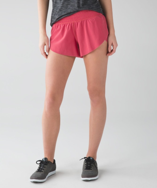 Lululemon Shorts Womens 10 Free Spirit Red Running Athletic Gym Training Summer